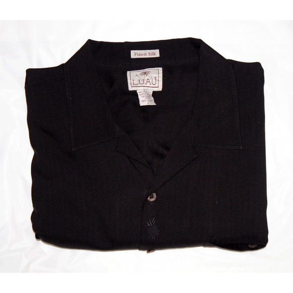 Luau Finest Silk Short Sleeve Button Up Shirt - Picture 5 of 6
